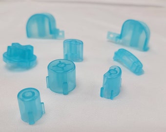 Gamecube Controller Buttons Crystal Blue 3rd Party