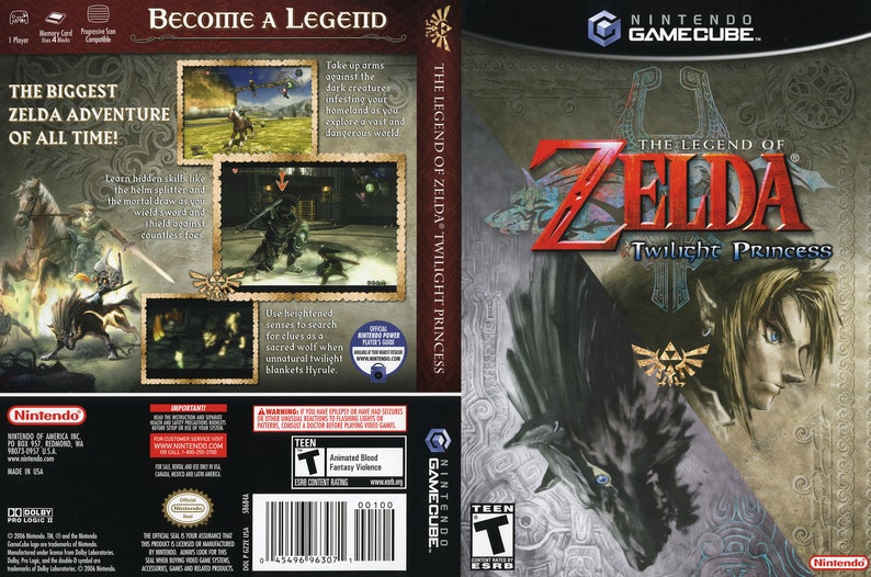 Legend of Zelda Single Disc GameCube Nintendo NO GAME Case Only Reproduction Twilight Princess