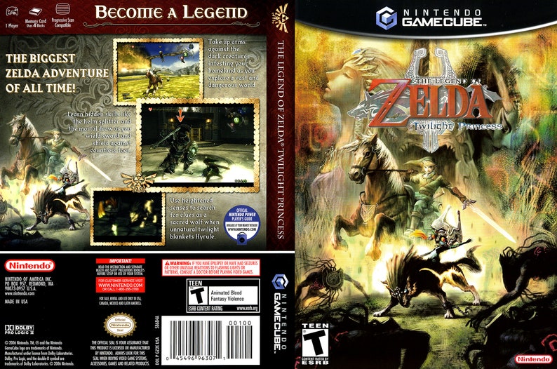 Legend of Zelda Single Disc GameCube Nintendo NO GAME Case Only Reproduction Twilight PrincessAlt