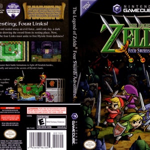 Legend of Zelda Single Disc GameCube Nintendo NO GAME Case Only Reproduction Four Swords