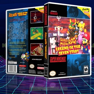 Super Mario RPG Seven 7 Stars Legend of the Seven Stars - SNES Game Case, No Game Included