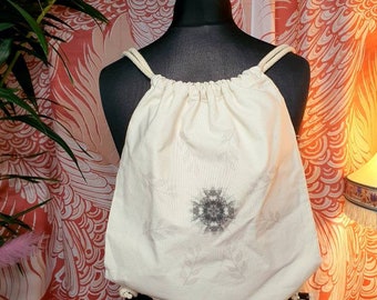 Floral drawstring bag - Recycled - Unique - Fairtrade