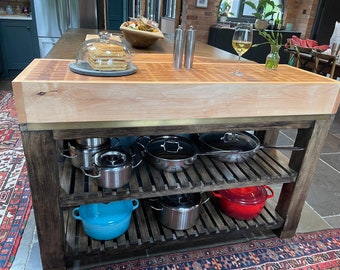 Deposit On An Oak And Maple Kitchen Island butchers block - Made To Order To Your Specification