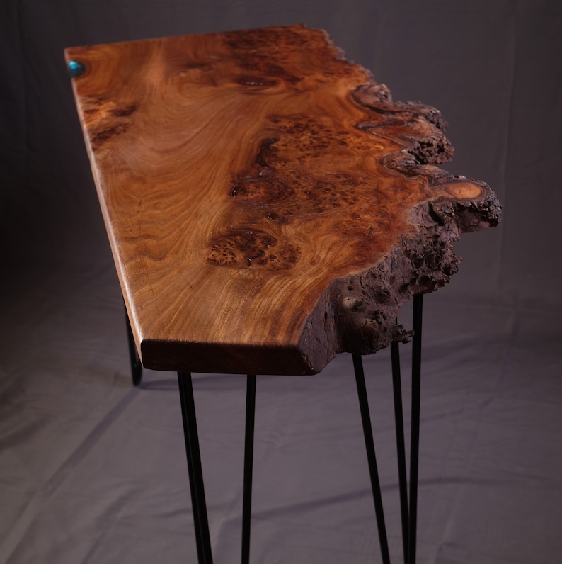 Live Edge Custom Desk With Hairpin Legs for Office or Bedroom Etsy UK