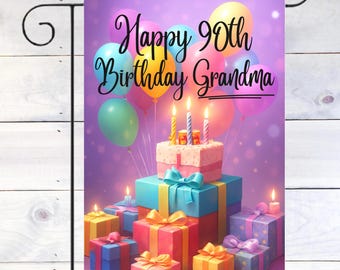 Personalized Happy Birthday Garden Flag, Customized Name Yard Art, Birthday Gift For Her, Personalized Entryway Decoration