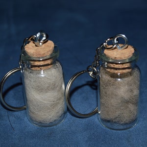 Gray Wolf Fur Key Chain