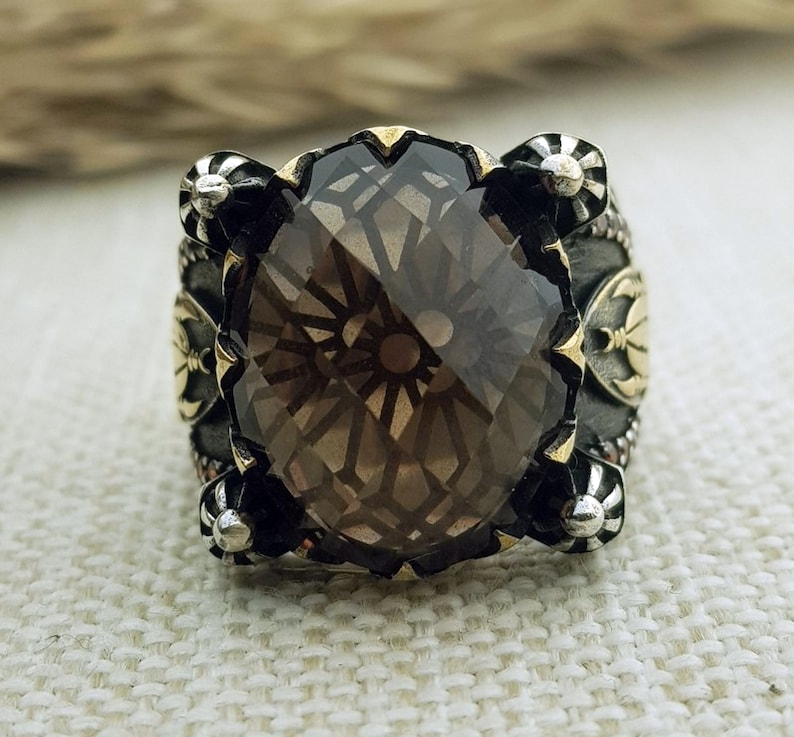 Mens Zultanite Stone Mosque /& Minaret Design Silver Ring Islamic Jewelry Gift for Him Turkish Handmade Silver Men Mosque Sultan Ring