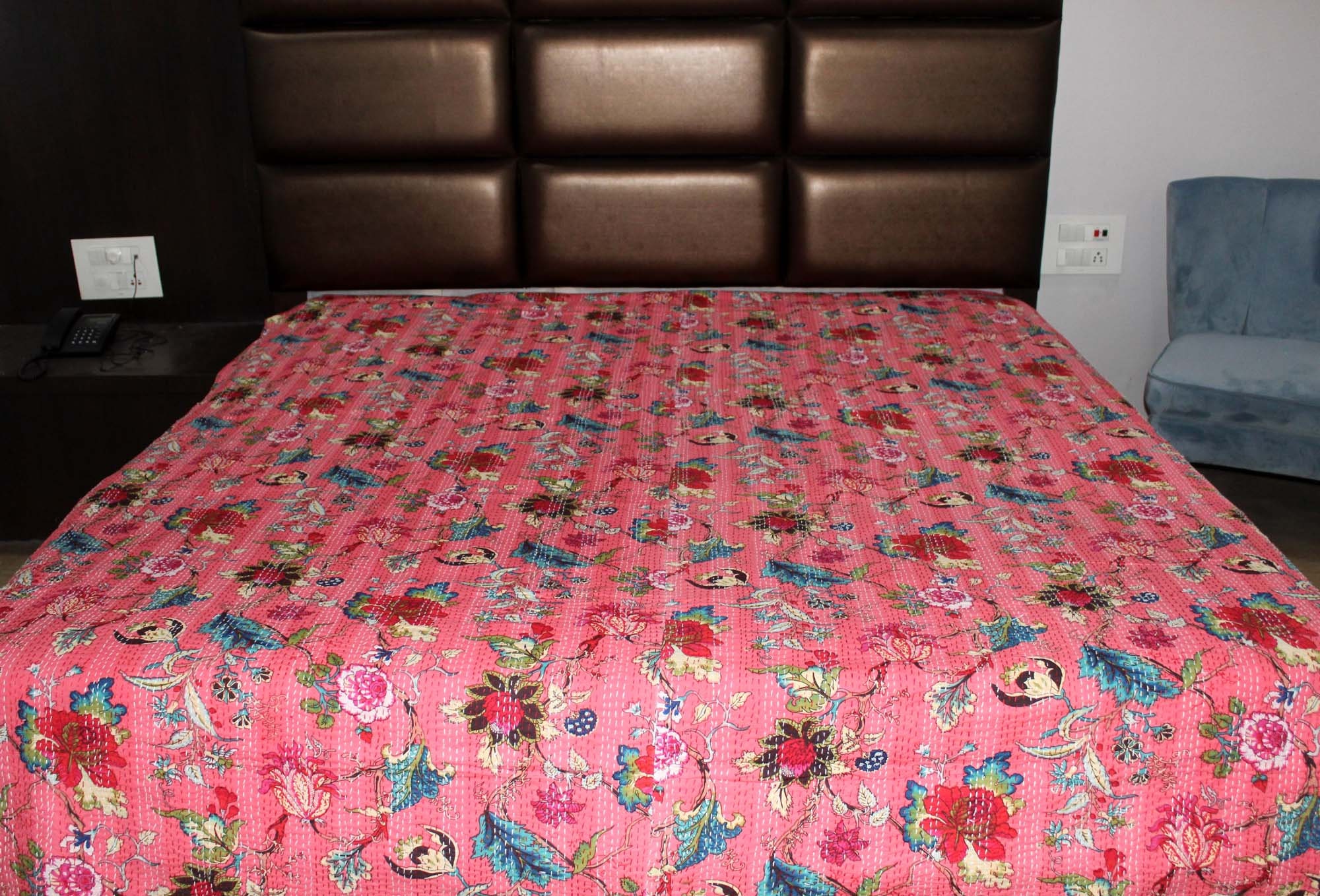 Ethnic Indian 100 Cotton Handmade Bedding Bed Cover Bedspread Etsy
