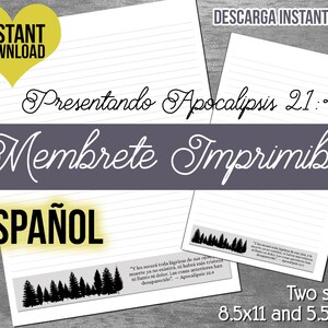 Papel membretado de los Testigos de Jehová para hombres en español / Papelería para escribir cartas en español / Descarga digital instantánea / Escena masculina del árbol (Apocalipsis 21:4)