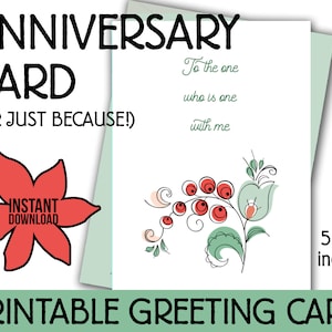 Carte d'anniversaire imprimable JW | 5 x 7 po. | Carte de voeux amour mariage témoin de Jéhovah