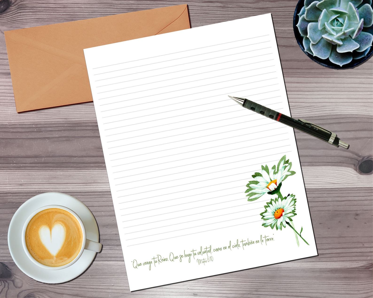 JW Letterhead Español Spanish Letter Writing Stationery Printable