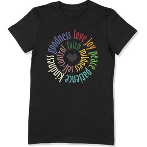 JW T-shirt Women's Cut Shirt Gift for JWs BellaCanvas 6004 Fruitage of Holy Spirit Shirt Black