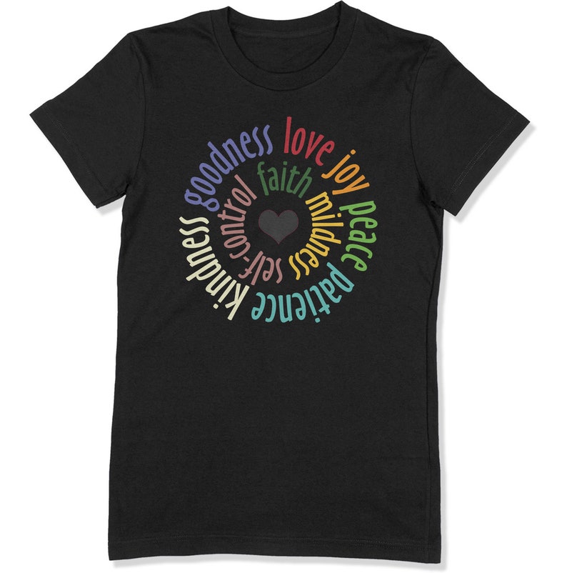 JW T-shirt Women's Cut Shirt Gift for JWs BellaCanvas 6004 Fruitage of Holy Spirit Shirt Black