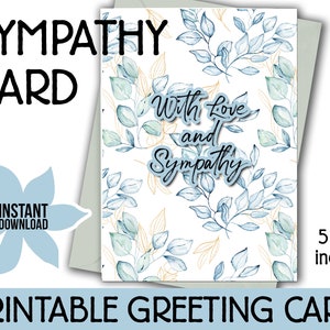 JW Printable Sympathy Card 5x7 Condolence Cards Jehovah's Witness Gifts Greeting Digital Download image 1