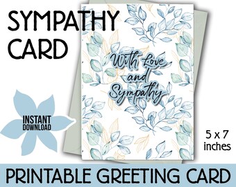 JW Printable Sympathy Card | 5"x7" | Condolence Cards | Jehovah's Witness Gifts | Greeting Digital Download