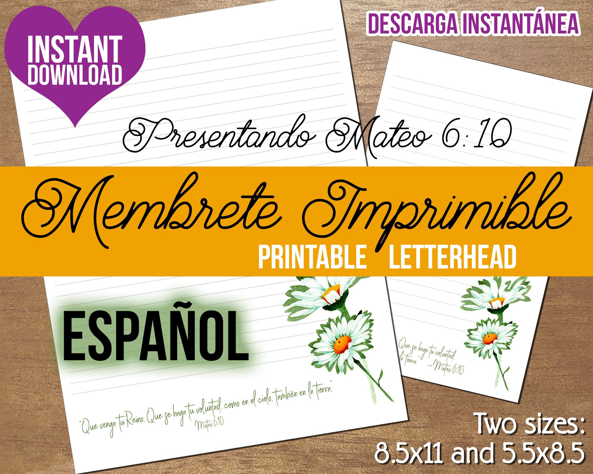 JW Letterhead Español Spanish Letter Writing Stationery Printable