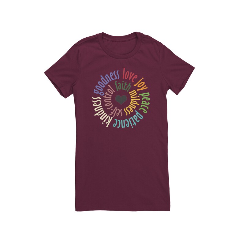 JW T-shirt Women's Cut Shirt Gift for JWs BellaCanvas 6004 Fruitage of Holy Spirit Shirt Maroon