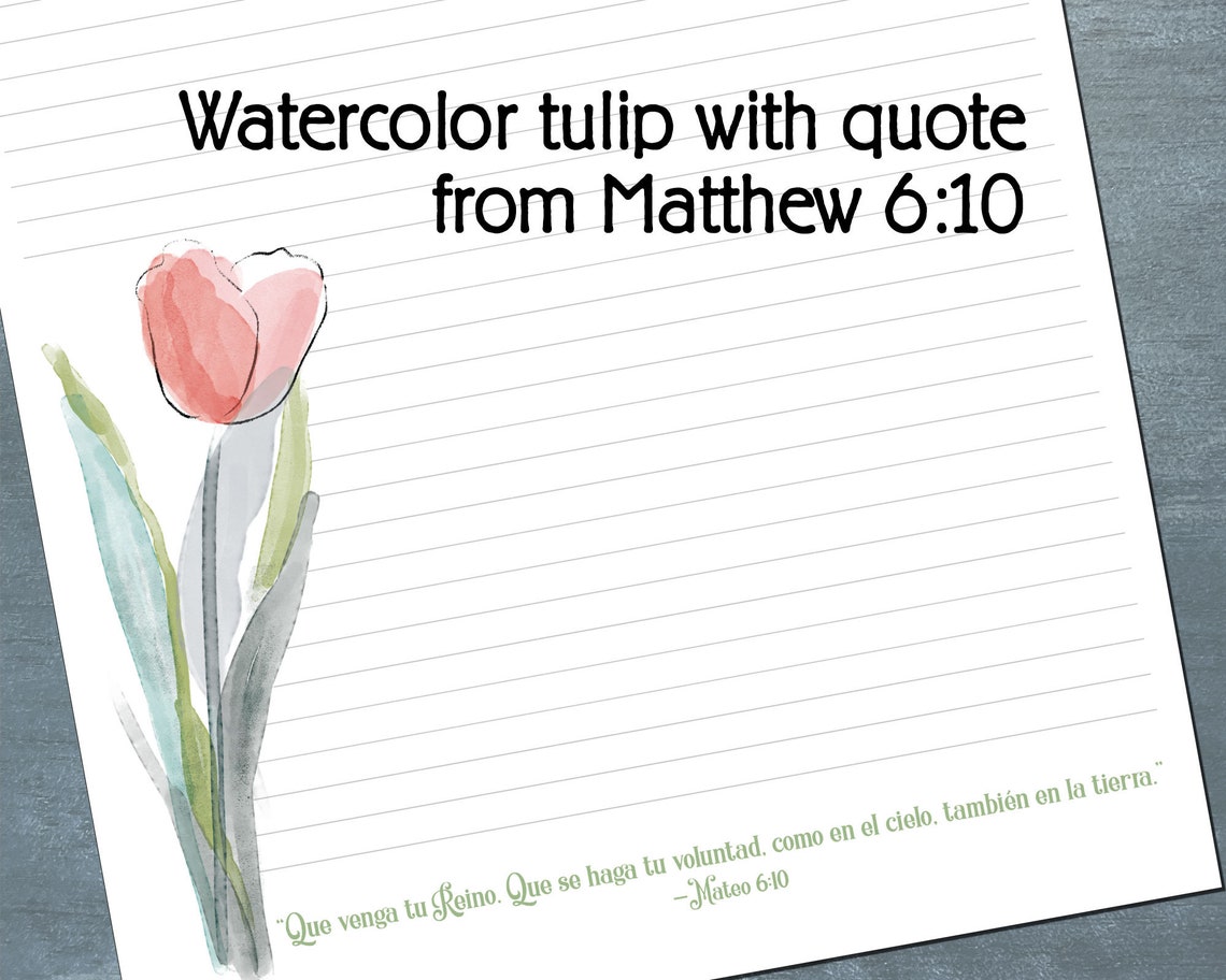 JW Letterhead in Spanish Español Letter Writing Stationery Instant