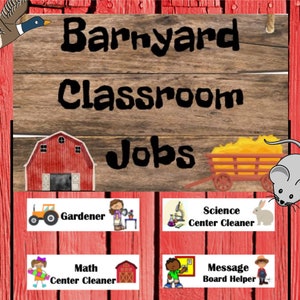 56+ Barnyard Classroom Job Chart with Editable Section