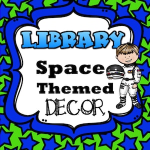 Décoration et organisation sur le thème de l&#39;espace bibliothèque pour les salles de classe avec panneaux, étiquettes de genre/auteur et signets.