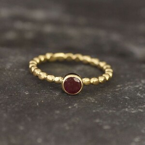 Gold Ruby Ring, Natural Ruby, July Birthstone, Red Ruby Ring, Vintage Ruby Ring, Ruby Promise Ring, Red Ring, July Ring, 925 Silver, Ruby image 7