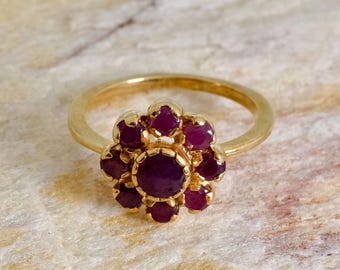 ヴィンテージ 18K ルビー スタッキングリング - 1960年代ミッド