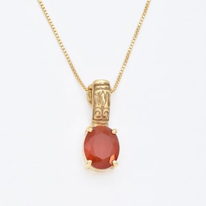 Gold Carnelian Pendant, Natural Carnelian, Red Tribal Necklace, Gold Boho Necklace, Bohemian Necklace, Red Agate Pendant, Gold By Adina