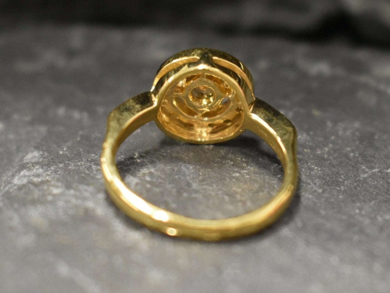 Gold Citrine Ring, Citrine Ring, Natural Citrine, November Ring, Gold Solitaire Ring, Vintage Gold Ring, Yellow Dimond Ring, 925 Silver Ring image 10