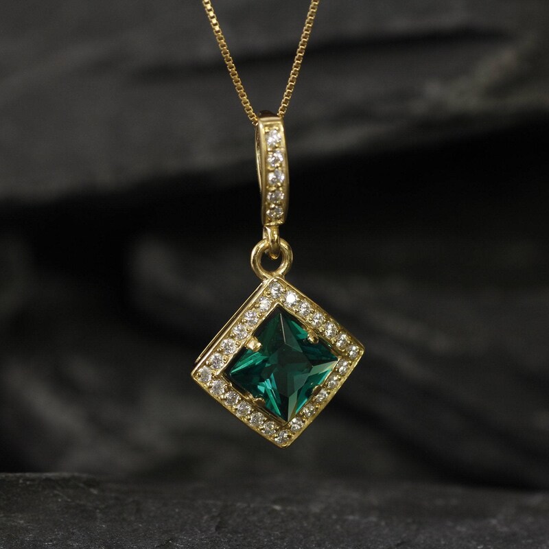 Emerald Pendant - Etsy