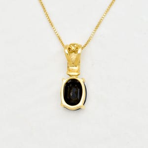 Pingente de ônix dourado, ônix antigo, colar oval preto, pingente delicado preto, pingente delicado preto, colar da força, pingente em banho de ouro imagem 8