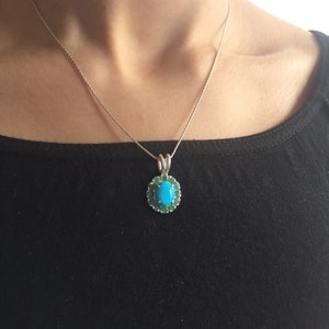 Kyanite Pendant, Gold Victorian Pendant, Gold Kyanite Pendant, Natural Kyanite, Natural Emerald, May Birthstone, Kyanite Necklace, 18K Gold image 2