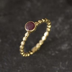 Gold Ruby Ring, Natural Ruby, July Birthstone, Red Ruby Ring, Vintage Ruby Ring, Ruby Promise Ring, Red Ring, July Ring, 925 Silver, Ruby