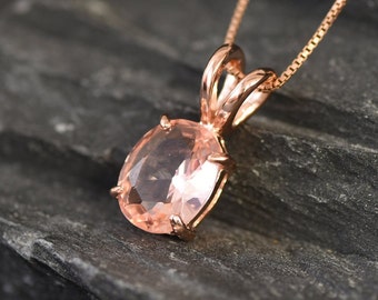 Rose Gold Pendant - Etsy UK