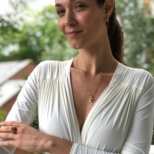 Gold Ruby Ring, Ruby Ring, Created Ruby, Gold Ribbon Ring, Vintage Ruby Ring, Red Diamond Ring, Ribbon Ring, Victorian Ring, 925 Silver Ring image 7