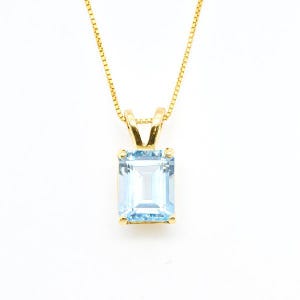 Gold Blue Topaz Pendant, Blue Topaz Pendant, Natural Blue Topaz, December Birthstone, Blue Topaz Necklace, Gold Blue Necklace, Blue Pendant