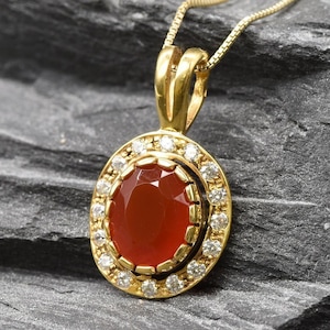 Gold Carnelian Pendant, Natural Carnelian, Gold Victorian Pendant, Gold Vintage Pendant, Red Stone Pendant, Carnelian Pendant, Gift For Her