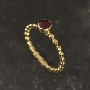 Gold Ruby Ring, Natural Ruby, July Birthstone, Red Ruby Ring, Vintage Ruby Ring, Ruby Promise Ring, Red Ring, July Ring, 925 Silver, Ruby image 9
