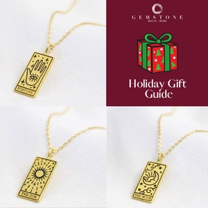 Gold Tarot Card Necklace