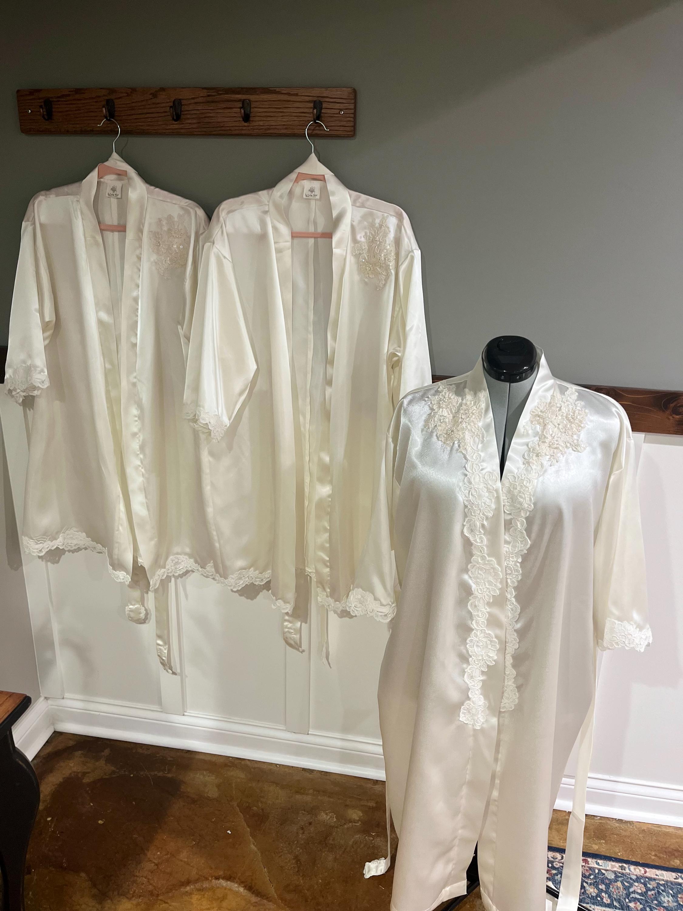 Unpack Moms Wedding Gown, Bridal Robe Made From Mom’s Wedding Gown ...