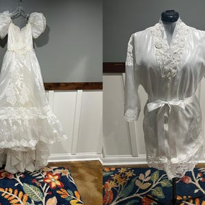 Auspacken des Hochzeitskleides der Mutter, Brautgewand aus Mamas Hochzeitskleid, handgefertigtes Brautgewand, Brautpartygeschenk, Wiederverwendungshochzeitskleid