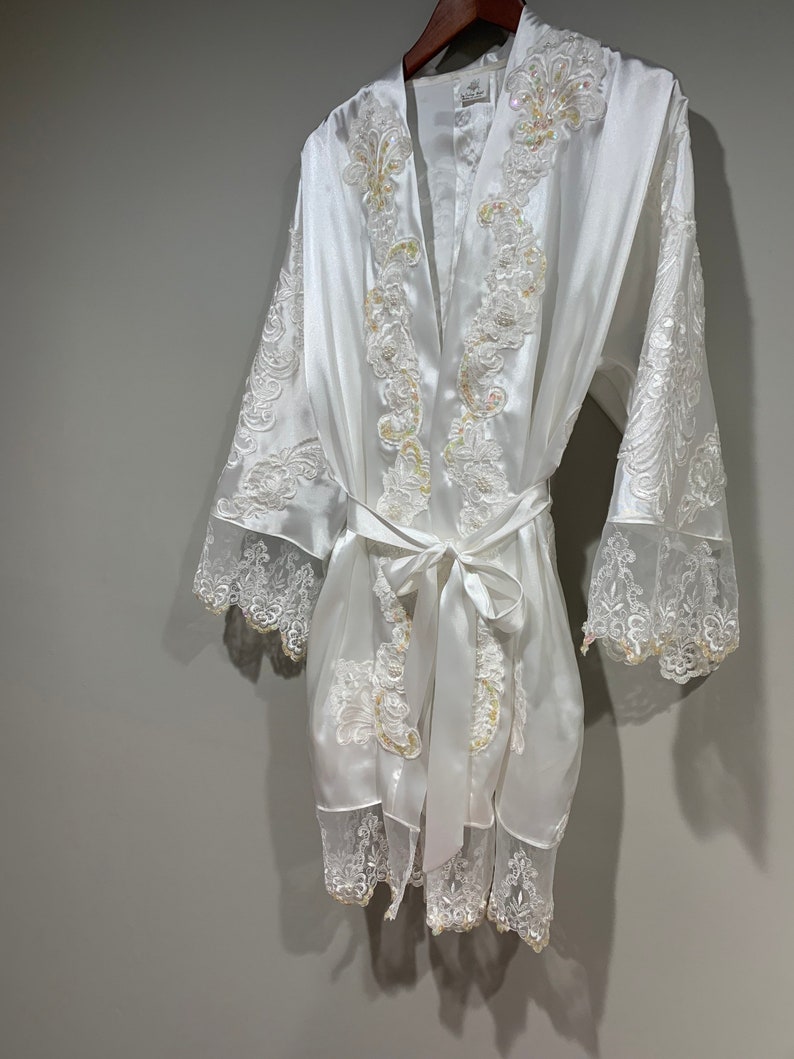 Unpack Moms Wedding Gown Bridal Robe Made From Moms Wedding - Etsy