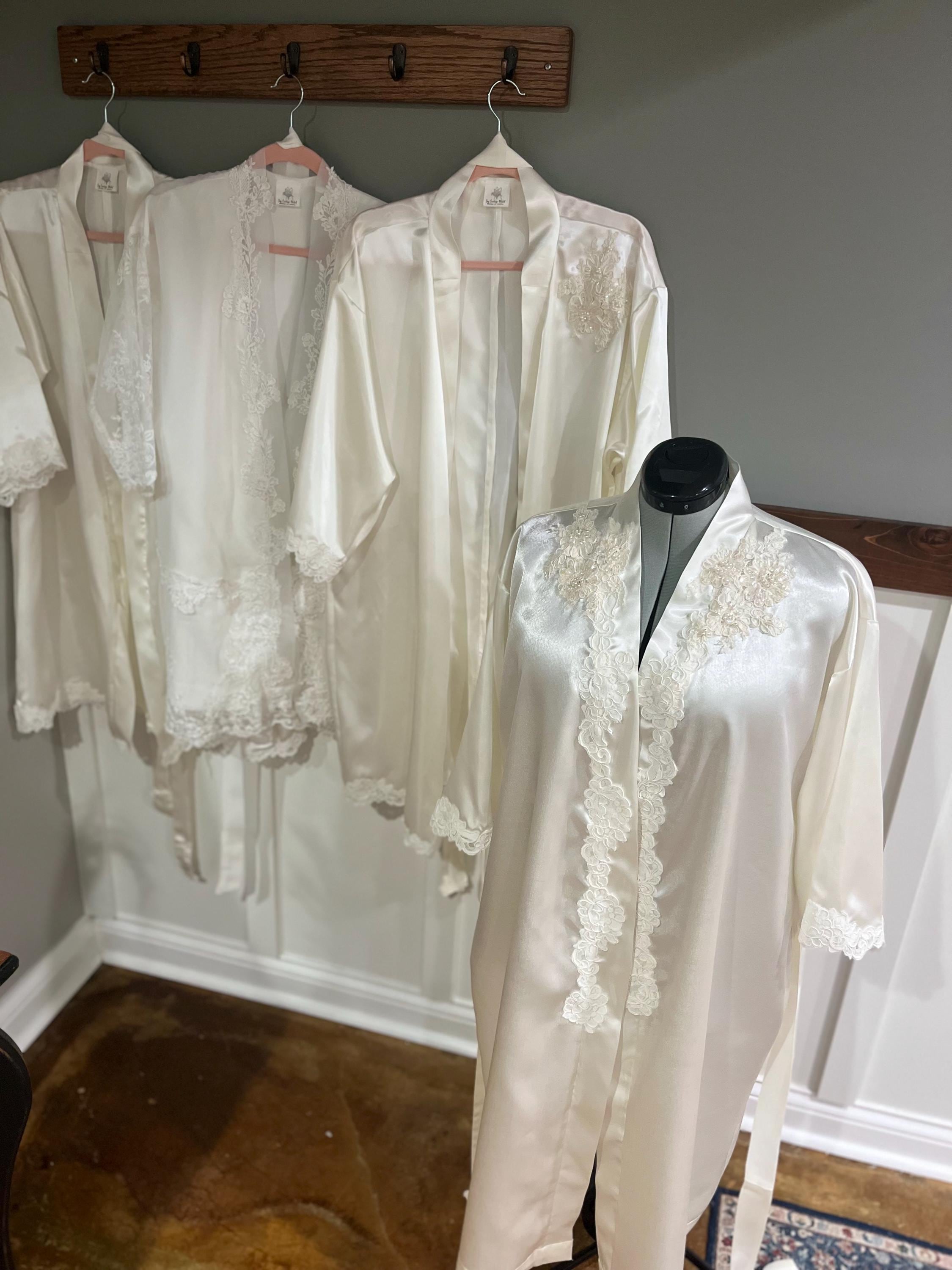 Unpack Moms Wedding Gown, Bridal Robe Made From Mom’s Wedding Gown ...
