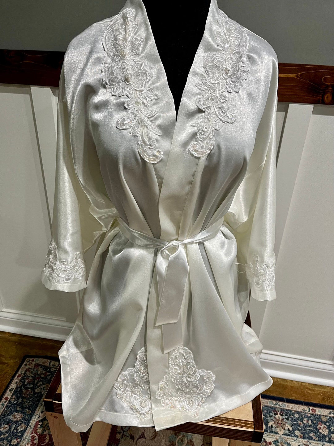 Bridal Robe Made From a Portion of Moms Wedding Gown Etsy