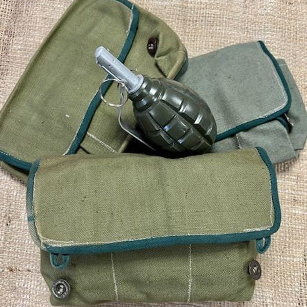 Bag for Hand Grenades 3 pieces, Army Reserve, Retro bag/Pouch