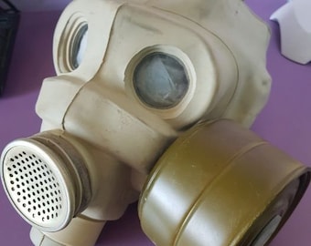 Nova máscara de gás búlgara vintage PMG + filtro + bolsa, branca, máscara de gás búlgara retrô novo conjunto kit