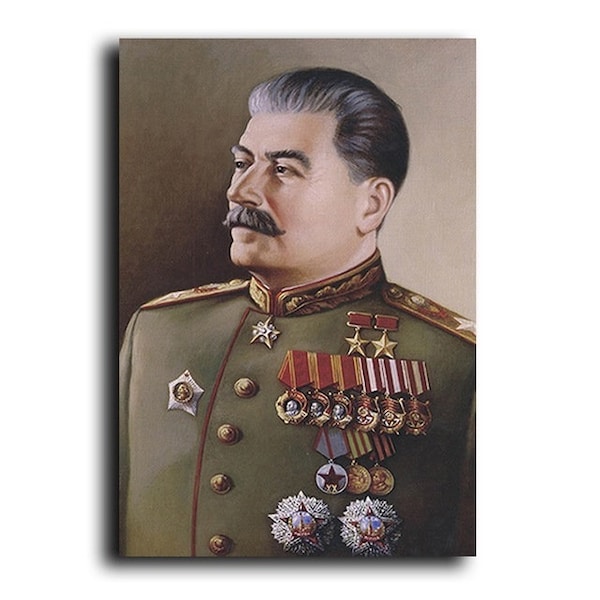 Portrait Joseph Stalin Soviet Leader Wall Art Home Decor HD Print Soviet Union Stalin USSR