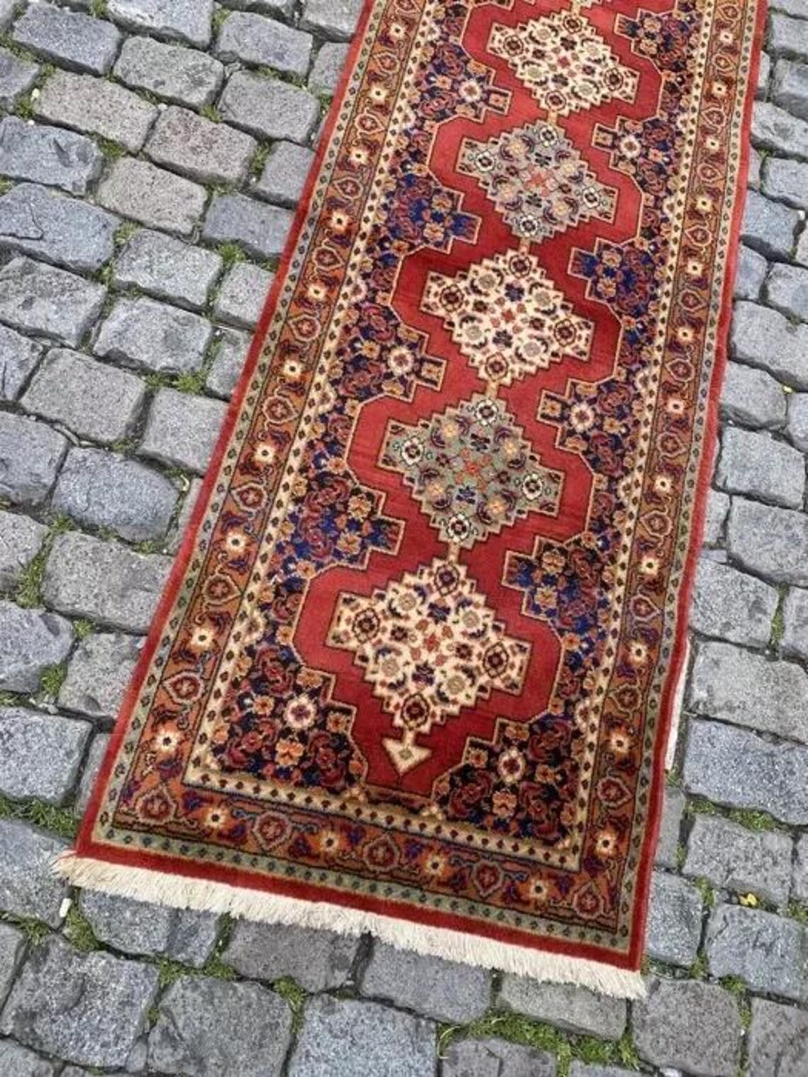 Belgian Carpet - Path Woven From Wool, 71x285 CM, 100% Wool, Retro ...