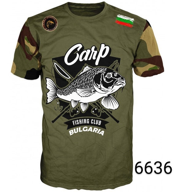 Carp Fishing Men T-shirt Short Sleeve Team Bulgaria Fishing T-shirt  Bulgarian Print -  Canada
