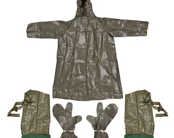 Raincoat Suit Czech Army Poncho Protective Clothing Retro Rain Suit