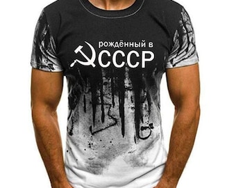 Sovjet-Russische heren T-shirt USSR CCCP T-shirt heren T-shirt met korte mouwen